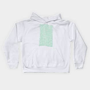 Hand Knit Zoom Mint Kids Hoodie